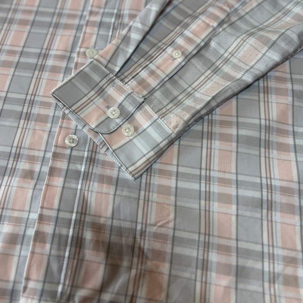 NWT Huk Performance Fishing Mens Tide Point Woven Plaid Long Sleeve Shirt Medium - Picture 3 of 11